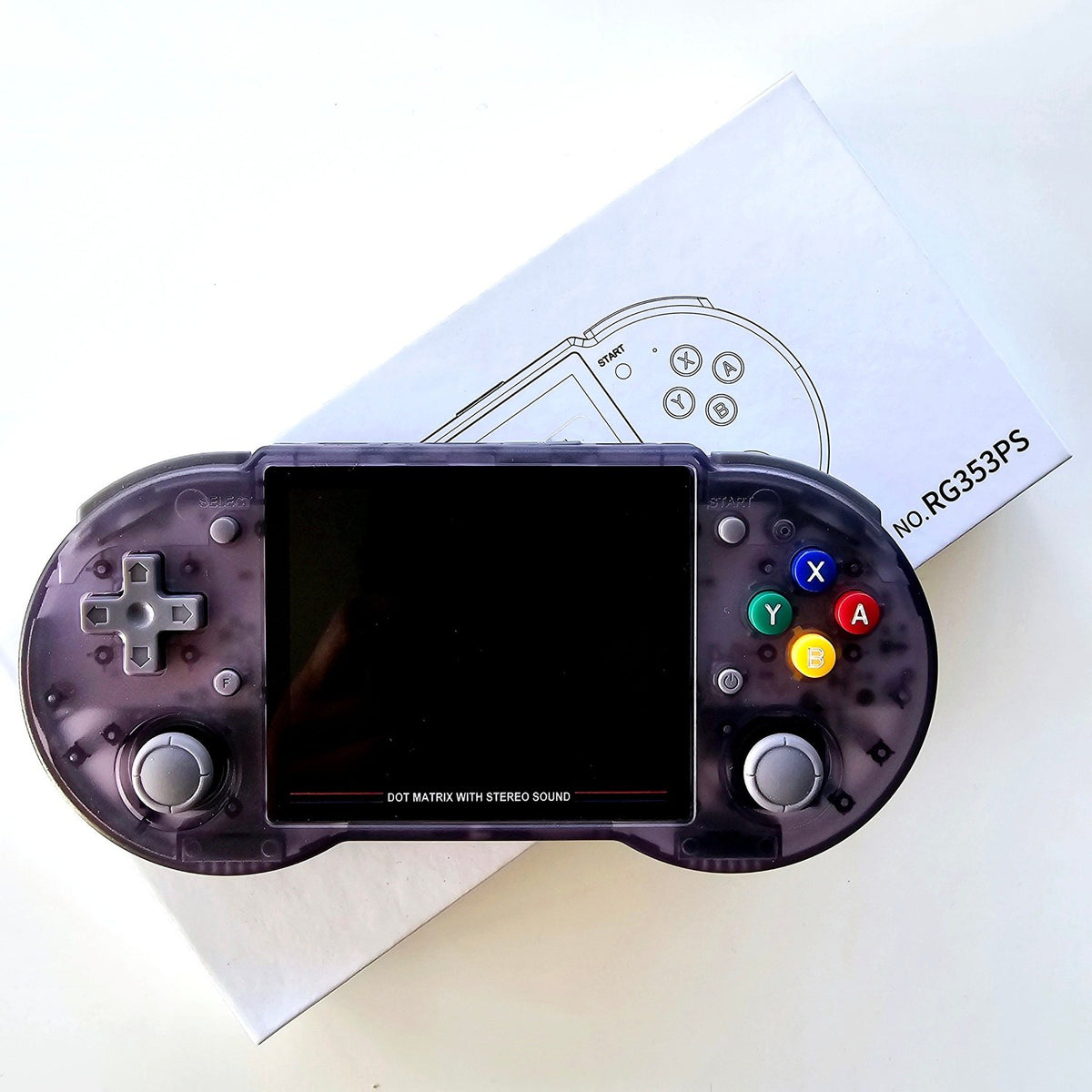 Console émulateur RG353PS Anbernic Violet Transparent Exemplaire U