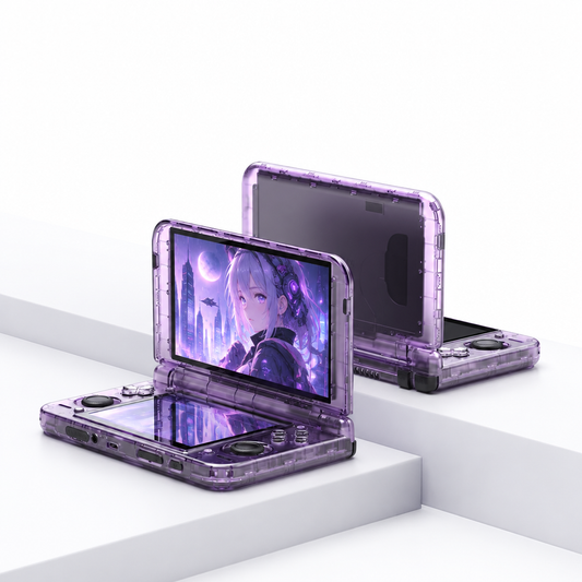 Retroid Pocket Duo Lite, coloris violet transparent