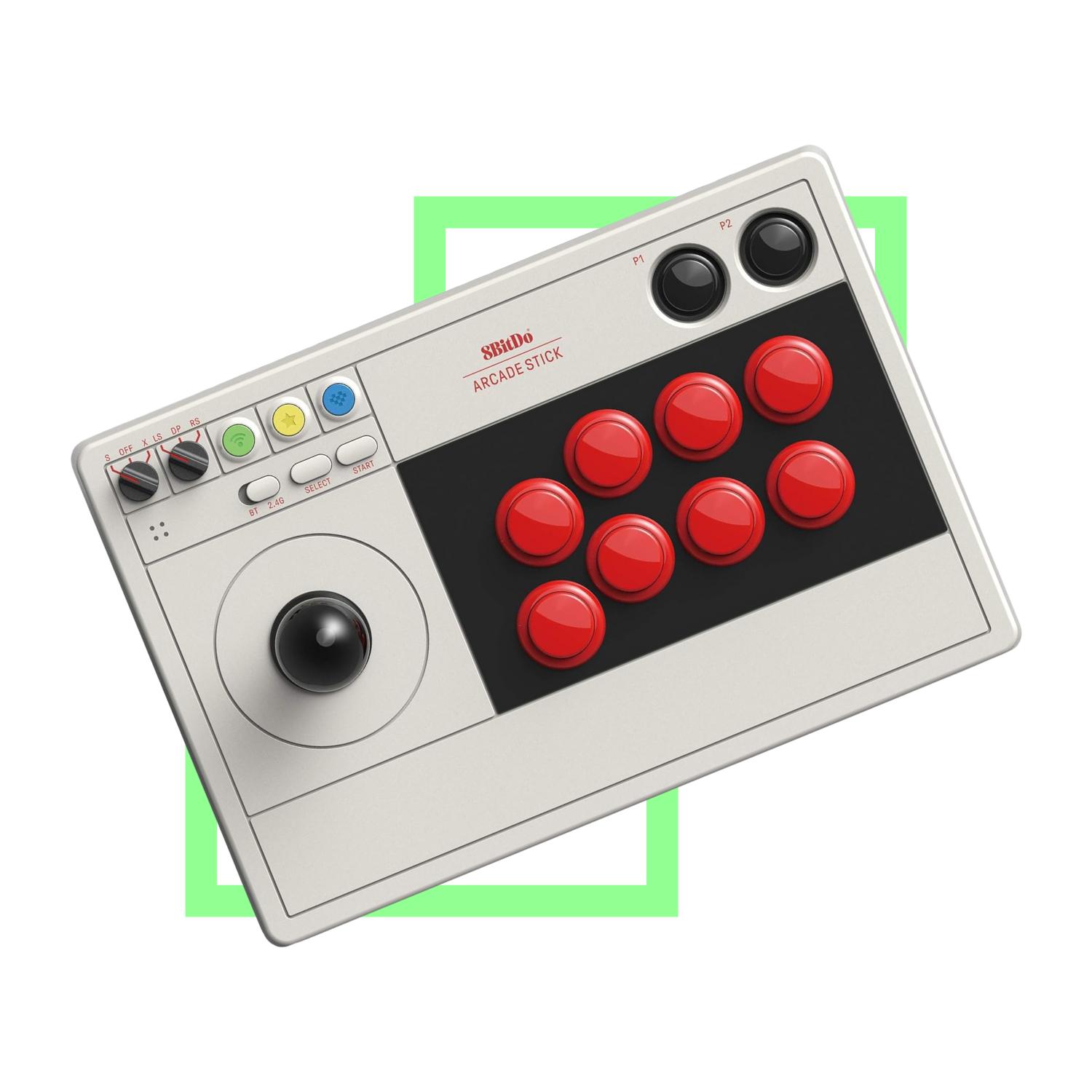 2 Sticks Arcade 8Bitdo N30 – Joystick USB/Bluetooth Pour Switch Et PC, Xinput/Dinput