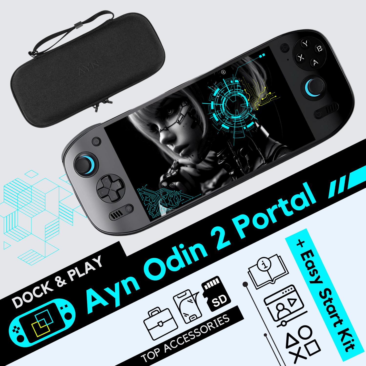 AYN Odin 2 Portal 一式セット Ayn Odin 2 Portal • Advance Pack - Console Android Retrogaming