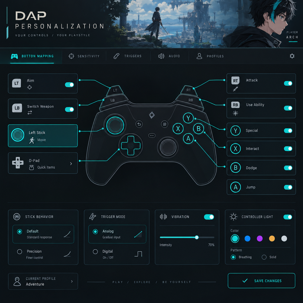 Interface de personnalisation DAP