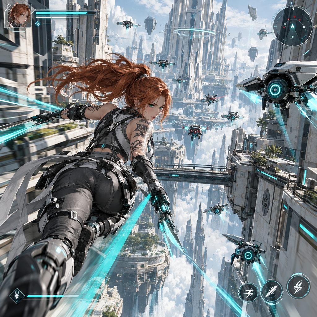 Jeu d’action illustrant les performances
